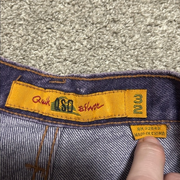 Vintage 90s QuikSilver Purple Jean Shorts - Picture 5 of 5